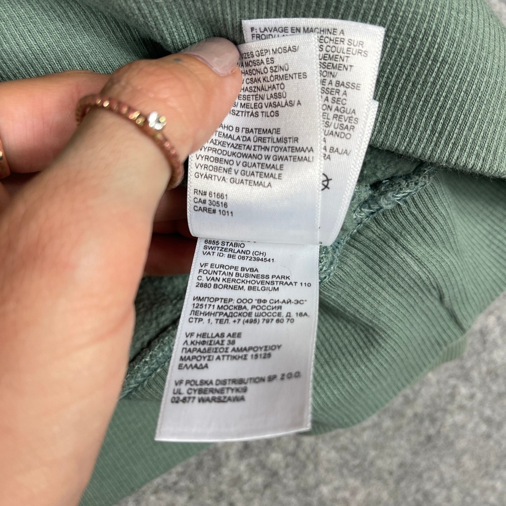 The North Face Graphic Pullover Hoodie Mens Lg Green Terry Grizzly Bear Mountain - Picture 16 of 16
